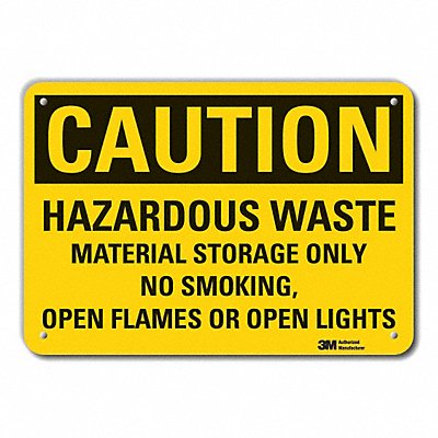 Caution Sign 7 in x 10 in Plastic