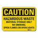Caution Sign 7 in x 10 in Plastic
