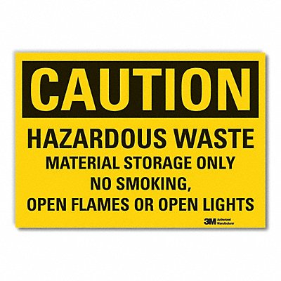 Caution Sign 7in x 10in Non-PVC Polymer