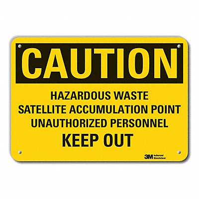 Caution Sign 10 inx14 in Plastic