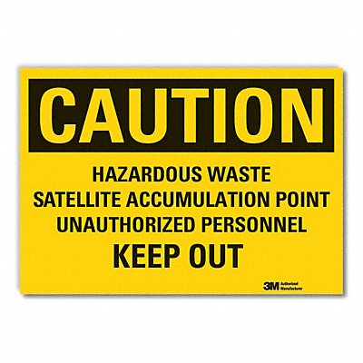 Hazardous Waste Caut RflctvLbl 3.5x5in