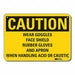 Caution Sign 7 in x 10 in Plastic