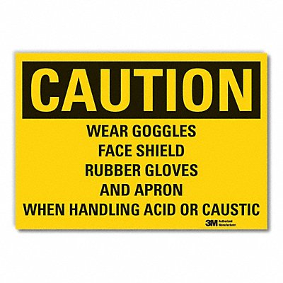Caution Sign 7in x 10in Non-PVC Polymer