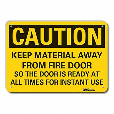 Fire Sign 7 in x 10 in Plastic