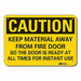 Rflct Fire Door Caution Sign 7x10in Alum