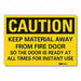 Fire Door Caution Rflctv Label 10x14in