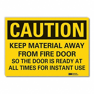 Caution Sign 7in x 10in Non-PVC Polymer