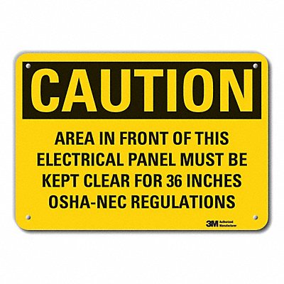 Caution Sign 7 inx10 in Plastic
