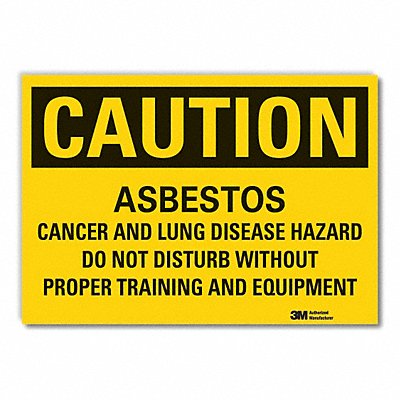 Caution Sign 7inx10in Non-PVC Polymer