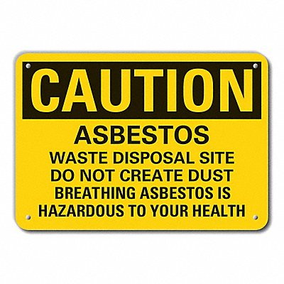 Caution Sign 7 in x 10 in Plastic