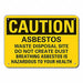 Caution Sign 7 in x 10 in Plastic