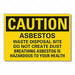 Asbestos Rflct Label 7 in x 10 in