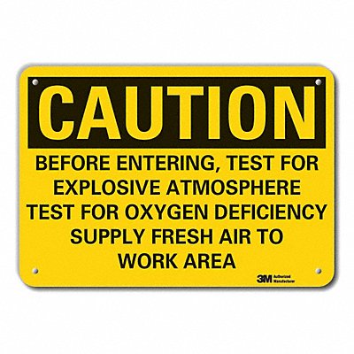 Caution Sign 10 in x 14 in Plastic