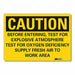Explosive Mtr Caution Rflct Lbl 7x10in