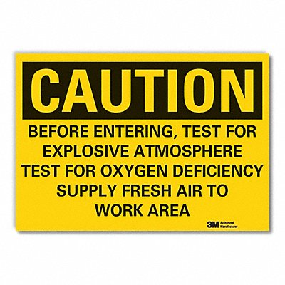 Caution Sign 7in x 10in Non-PVC Polymer