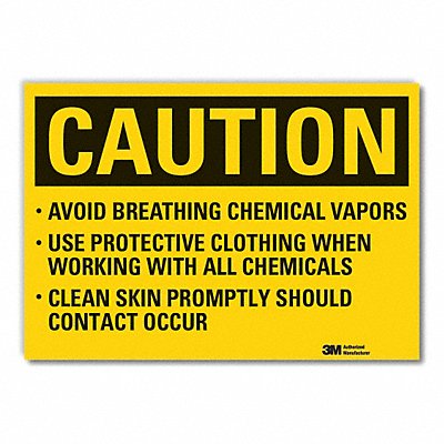 Ppe Caution Rflctv Label 3.5inx5in