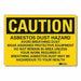 Asbestos Rflct Label 7 in x 10 in