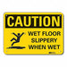 Caution Sign 7 in x 10 in Aluminum