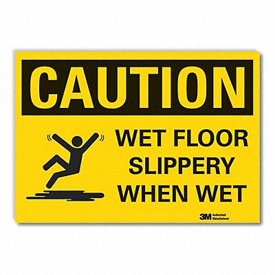 Wet Floor Caution Rflctv Label 7inx14in