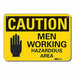 Rflct Men Working Caut Sign 7x10in Alum