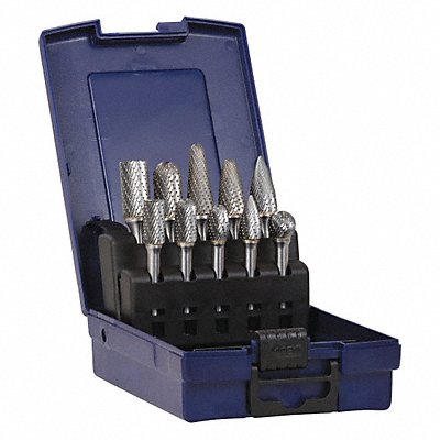 Carbide Bur Set 1/4 . Shank 10pcs.