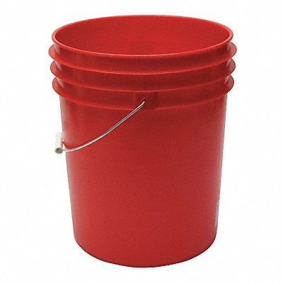 K2600 Pail Polyethylene Red Open Head