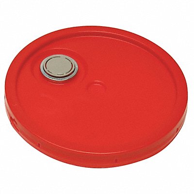 Plastic Pail Lid Red HDPE