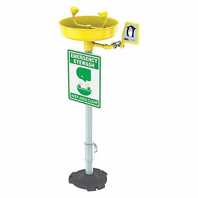 Eyewash Station Yellow 15-3/4 in D