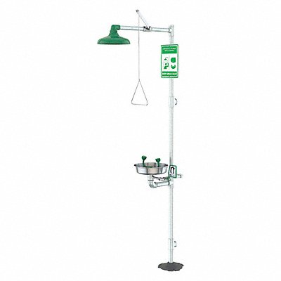 Drench Shower Green SS 94-3/4 in H