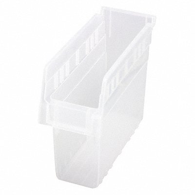 Shelf Bin Clear Polypropylene 8 in