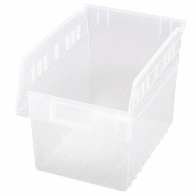 Shelf Bin Clear Polypropylene 8 in