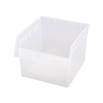 Shelf Bin Clear Polypropylene 8 in