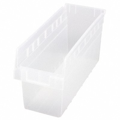 Shelf Bin Clear Polypropylene 8 in