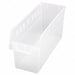 Shelf Bin Clear Polypropylene 8 in