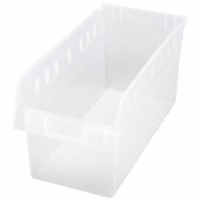 Shelf Bin Clear Polypropylene 8 in