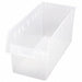 Shelf Bin Clear Polypropylene 8 in