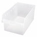 Shelf Bin Clear Polypropylene 8 in