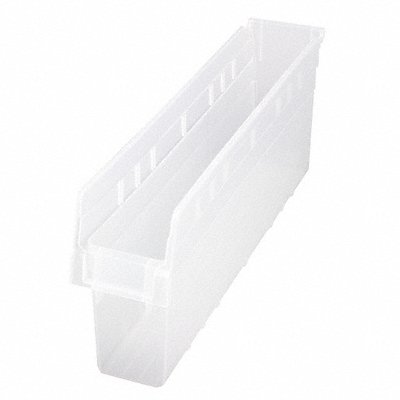 Shelf Bin Clear Polypropylene 8 in