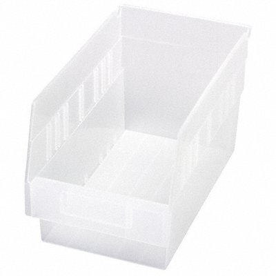 Shelf Bin Clear Polypropylene 6 in