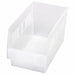 Shelf Bin Clear Polypropylene 6 in