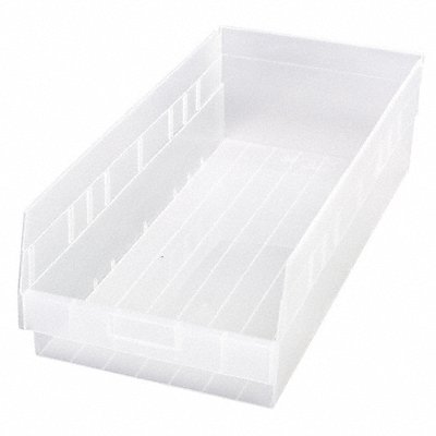 Shelf Bin Clear Polypropylene 6 in