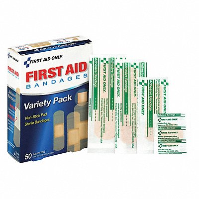 Adh Bandage Sheer Plastic Assorted PK50