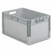 Straight Wall Container Gray Solid HDPE