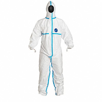 Hooded Coveralls 3XL Wht Tyvek 600 PK25