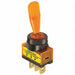 Toggle Switch SPST Amber Panel Mount