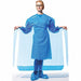 Gown Universal Blue Polyolefin PK50