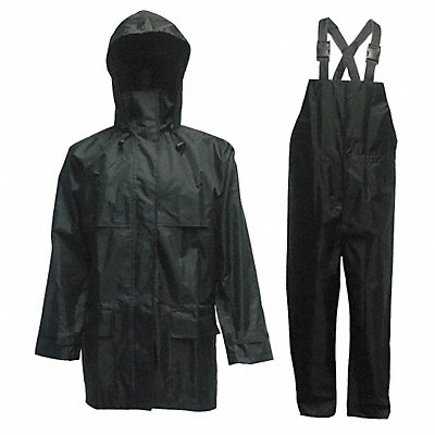 Rain Suit w/Jacket/Bib Unrated Black XL