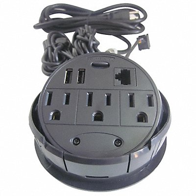 PDU 3 Outlets 12A 8 ft Cord