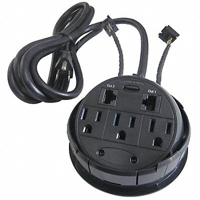 PDU 3 Outlets 12A 8 ft Cord