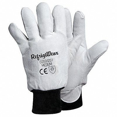 Leather Gloves Gray S PR